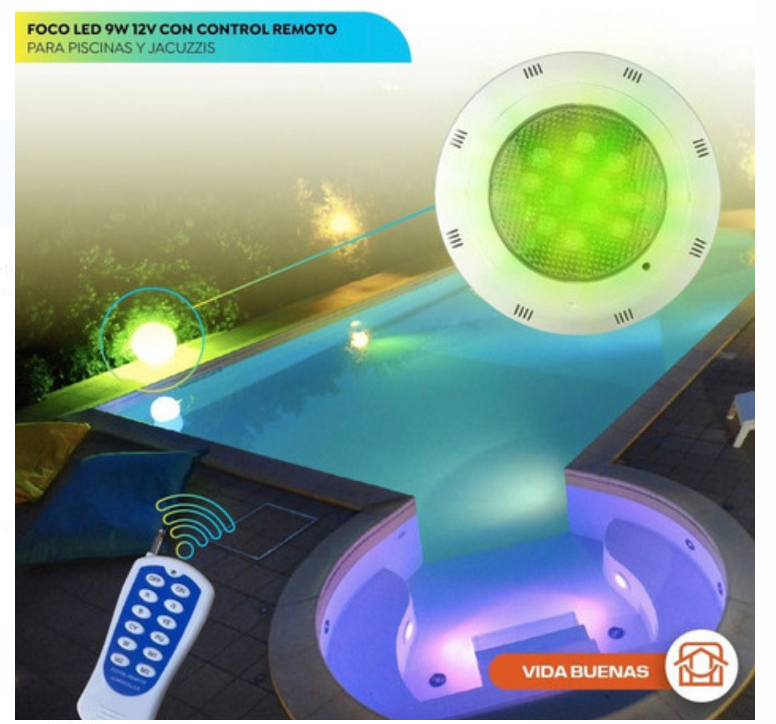 Vista 4 de FOCO SUBACUATICO PARA PISCINA 12V - POTENCIA: 9W